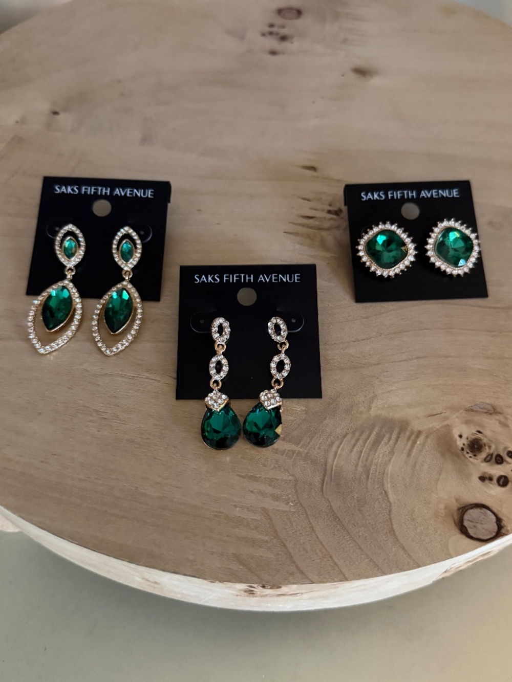 Saks Fifth Avenue - Emerald Green Earrings